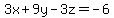 3x%2B9y-3z=-6