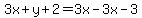 3x%2By%2B2=3x-3x-3