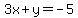 3x%2By=-5