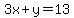 3x%2By=13
