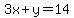 3x%2By=14
