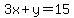 3x%2By=15