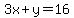 3x%2By=16
