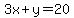 3x%2By=20