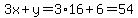 3x%2By=3%2A16%2B6=54
