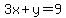 3x%2By=9