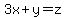 3x%2By=z