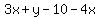 3x%2By-10-4x%29=-9