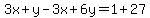 3x%2By-3x%2B6y=1%2B27