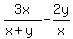 3x%2F%28x%2By%29+-+2y%2Fx