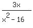 3x%2F%28x%5E2+-+16%29