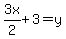 3x%2F2%2B3=y