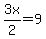 3x%2F2+=+9