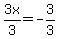 3x%2F3=-3%2F3