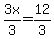 3x%2F3=12%2F3