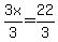 3x%2F3=22%2F3