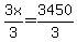 3x%2F3=3450%2F3