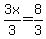 3x%2F3=8%2F3