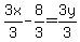 3x%2F3-8%2F3=3y%2F3