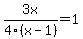 3x%2F4%28x-1%29+=+1