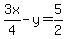 3x%2F4-y=5%2F2