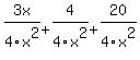 3x%2F4x%5E2+%2B+4%2F4x%5E2+%2B+20%2F4x%5E2