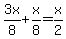 3x%2F8%2Bx%2F8=x%2F2