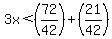 3x%3C%2872%2F42%29%2B%2821%2F42%29