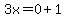 3x=0%2B1