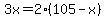 3x=2%2A%28105-x%29