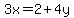 3x=2%2B4y