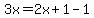 3x=2x%2B1-1%29