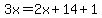 3x=2x%2B14%2B1