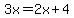 3x=2x%2B4