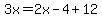 3x=2x-4%2B12