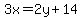 3x=2y%2B14