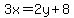 3x=2y%2B8