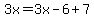 3x=3x-6%2B7