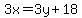 3x=3y%2B18++