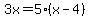 3x=5%28x-4%29