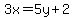 3x=5y%2B2