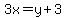 3x=y%2B3