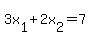 3x%5B1%5D+%2B+2x%5B2%5D+=+7