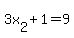 3x%5B2%5D%2B1=9
