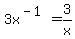3x%5E%28-1%29=3%2Fx