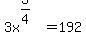 3x%5E%283%2F4%29=192