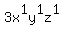 3x%5E1y%5E1z%5E1