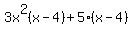 3x%5E2%28x+-+4%29+%2B+5%28x+-+4%29