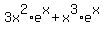 3x%5E2%2Ae%5Ex+%2B+x%5E3%2Ae%5Ex