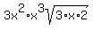 3x%5E2%2Ax%5E3sqrt%283%2Ax%2A2%29